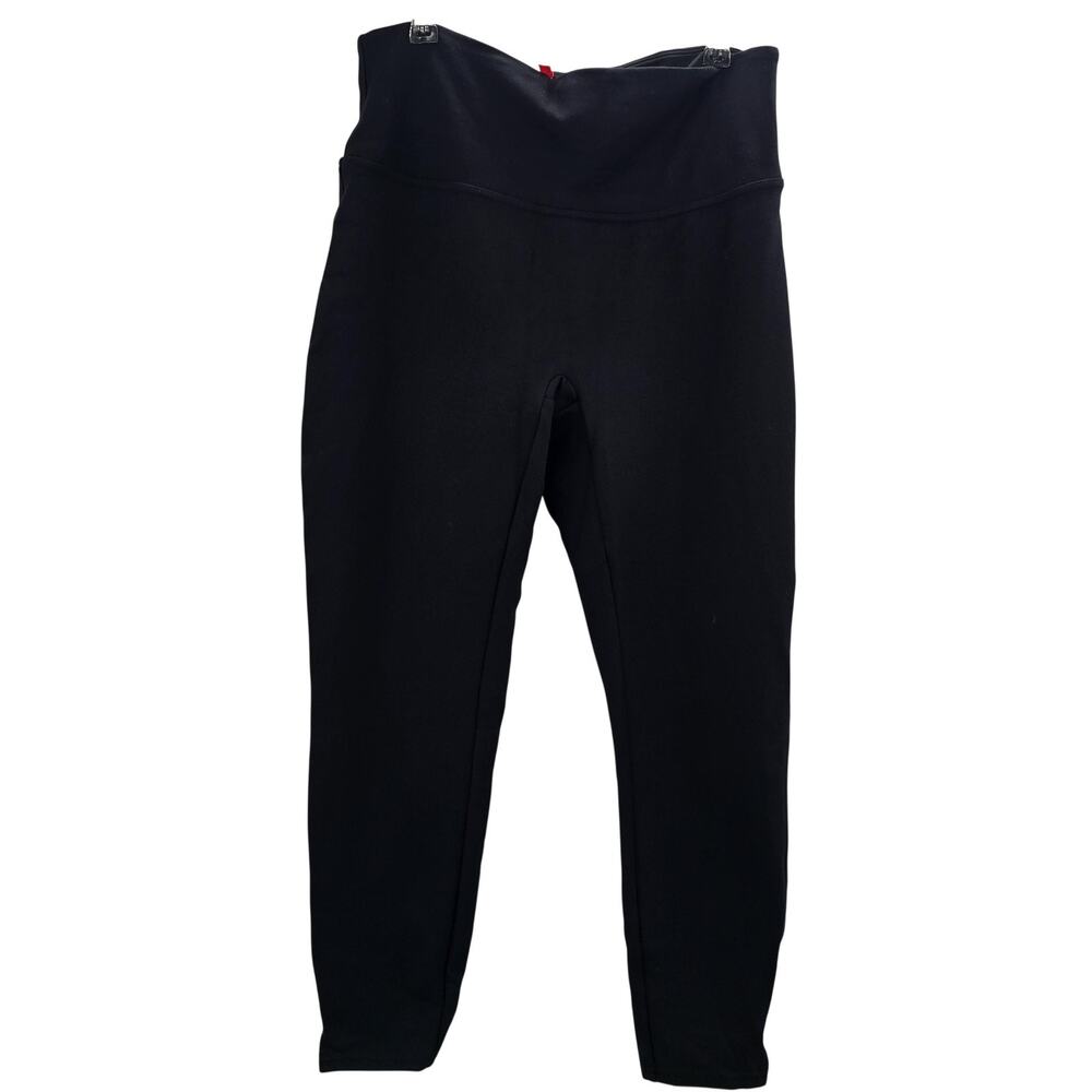 Spanx Black Knit Shaping Ankle Pants Womens Large Petite